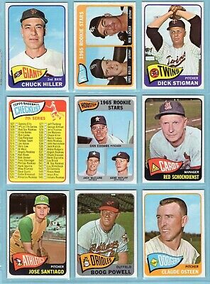 1965 Topps Lot of 12 Different 7th Series Baseball Cards NM ap wrk/cres