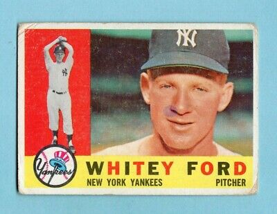 1960 Topps #35 Whitey Ford New York Yankees Baseball Card Low Grade   