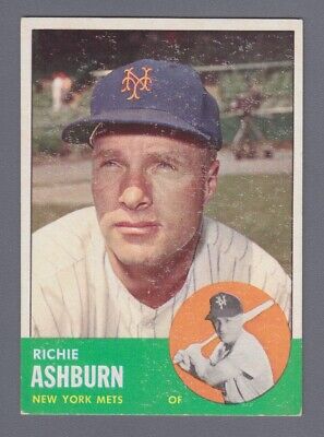 1963 Topps #135 Richie Ashburn New York Mets Baseball Card Ex/Mt prt iss