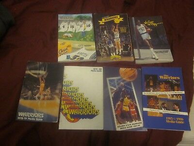 1978/1996 NBA Basketball San Francisco Warriors Media Guides 7 Different EXMT