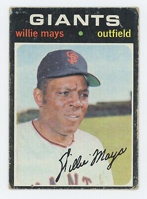 1971 Topps #600 Willie Mays San Francisco Giants Baseball Card Low Grade