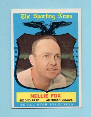 1959 Topps #556 Nellie Fox All-Star White Sox High Number Baseball Card EX+