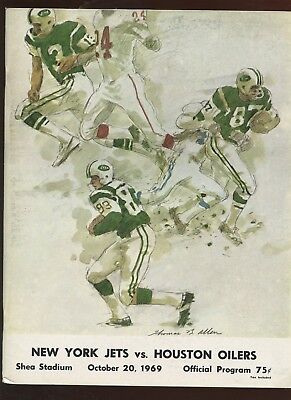 October 20 1969 AFL Program Houston Oilers at New York Jets NRMT