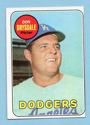 1969 Topps #400 Don Drysdale Los Angeles Dodgers Baseball Card NM o/c   