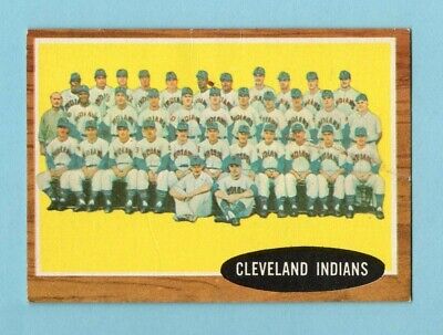 1962 Topps #537 Cleveland Indians Team High Number Baseball Card Low Grade    