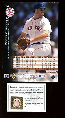 1995  Upper Deck 5x7" Baseball Card #159 Roger Clemens Red Sox Autographed UDA 