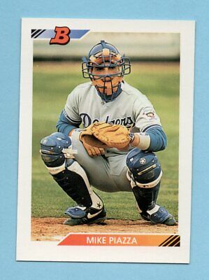 1992 Bowman #461 Mike Piazza Los Angeles Dodgers Rookie Baseball Card NM   