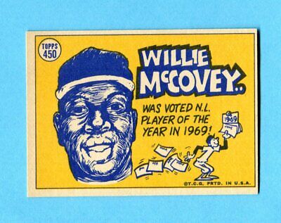 1970 Topps #450 Willie McCovey All-Star San Fran Giants Baseball Card NM o/c