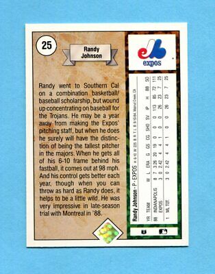 1989 Upper Deck #25 Randy Johnson Montreal Expos Rookie Baseball Card NM