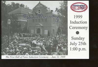 1999 BB Hall of Fame Induction Day 4 X 6 Postcard Autographed Eddie Murray