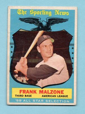 1959 Topps #558 Frank Malzone All-Star High Number Baseball Card Low Grade