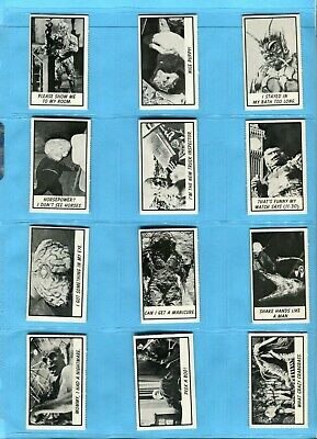 1963 Topps Monster Laffs Midgee Starter Set Lot of 27 Diff Cards EX - Ex/Mt   