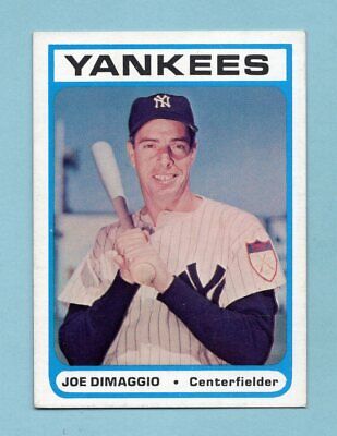 1972 Bowery Bank Joe DiMaggio New York Yankees Baseball Card Ex/Mt 