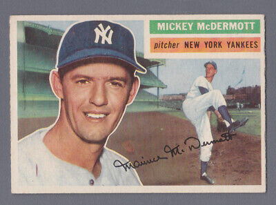 1956 Topps #340 Mickey McDermott New York Yankees Baseball Card EX+