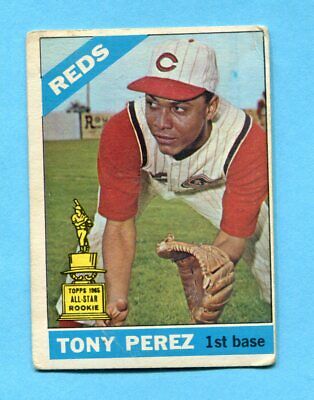 1966 Topps #72 Tony Perez Cincinnati Reds Baseball Card G/VG