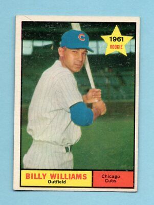 1961 Topps #141 Billy Williams Chicago Cubs Rookie Baseball Card Ex/Mt mk tl