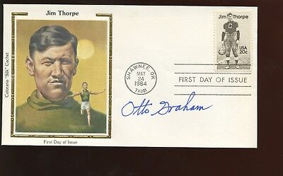 May 24 1984 1st Day Issue Envelope / Cachet Autographed Otto Graham Hologram