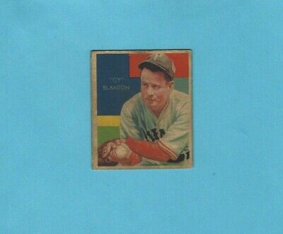 1934-36 Diamond Stars #57 Cy Blanton Pittsburgh Pirates Baseball Card VG stains 