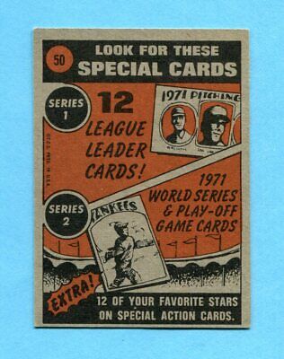 1972 Topps #50 Willie Mays In Action San Francisco Giants Baseball Card EX+ o/c