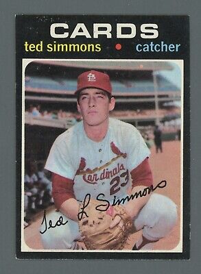 1971 Topps #117 Ted Simmons St. Louis Cardinals Rookie Baseball Card Ex/Mt