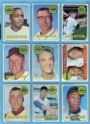 1969 Topps Complete Houston Astros Team Set of 25 Baseball Cards G/Vg - NM  