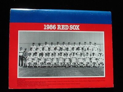 1986 Boston Red Sox Post-Season Media Guide - VG-EX