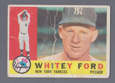 1960 Topps #35 Whitey Ford New York Yankees Baseball Card Low Grade