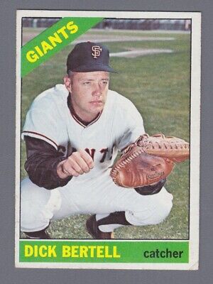 1966 Topps #587 Dick Bertell San Fran Giants High Number Baseball Card EX sc wrk