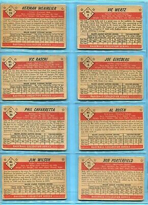 1953 Bowman Color Starter Set Lot of 47 Different Baseball Cards Low Grade  