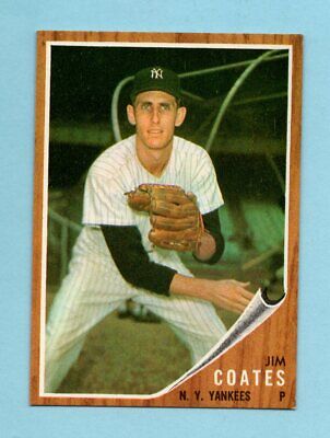 1962 Topps #553 Jim Coates New York Yankees High Number Baseball Card NM     