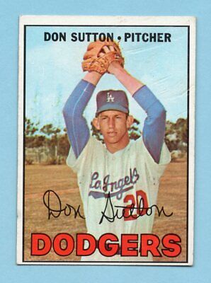 1967 Topps #445 Don Sutton Los Angeles Dodgers Baseball Card Low Grade   