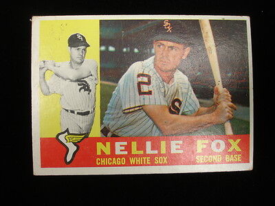 1960 Topps #100 Nellie Fox Chicago White Sox Baseball Card – EX