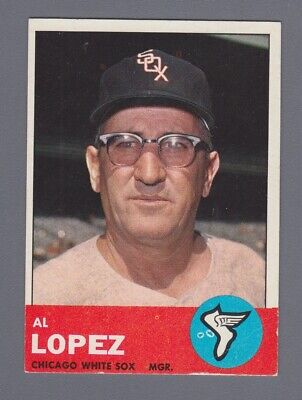 1963 Topps #458 Al Lopez Chicago White Sox Semi-High Number Baseball Card EX+ ap