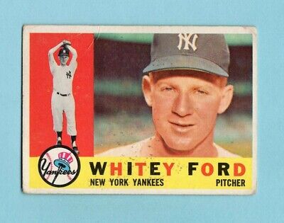 1960 Topps #35 Whitey Ford New York Yankees Baseball Card VG wrk    