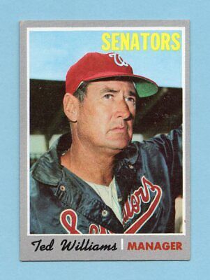 1970 Topps #211 Ted Williams Washington Senators Baseball Card EX   