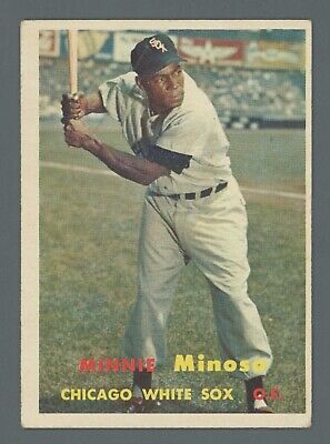 1957 Topps #138 Minnie Minoso Chicago White Sox Baseball Card EX lit wrk lse