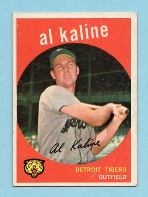 1959 Topps #360 Al Kaline Detroit Tigers Baseball Card Vg/Ex ap wrk scr