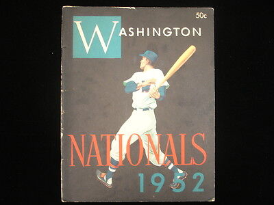 1952 Washington Nationals Baseball Yearbook