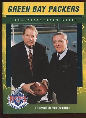 1996 NFL Football Green Bay Packers Post Season Media Guide EX+