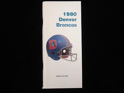 1980 Denver Broncos NFL Media Guide