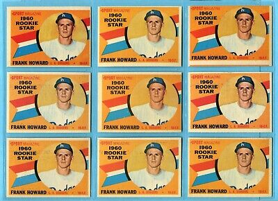 1960 Topps #132 Frank Howard Rookie Lot of 18 Baseball Cards LG - NM 