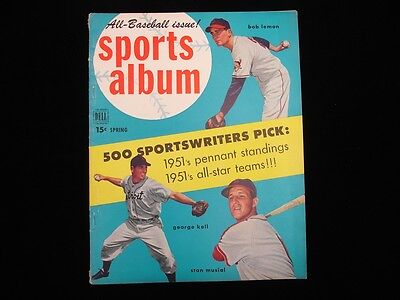 1951 Sports Album All-Baseball Issue - George Kell, Bob Lemon, Stan Musial Cover