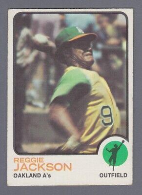 1973 Topps #255 Reggie Jackson Oakland Athletics Baseball Card EX  