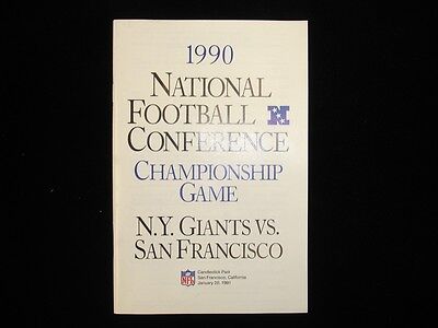 1990 National Football Conference Championship Game Media Guide Giants vs. 49ers