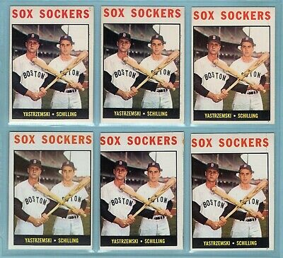 Lot of 15 1964 Topps #182 Sox Sockers Boston Red Sox  Baseball Cards LG - E/M   