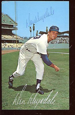 1960's Mitock & Sons Dodgers Baseball Postcard Don Drysdale Autographed Hologram