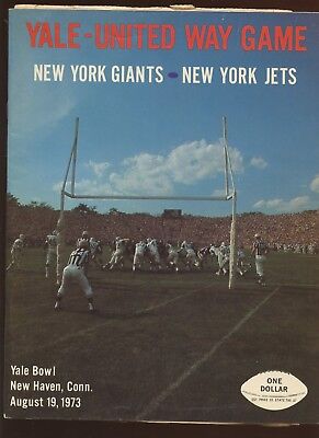 August 19 1973 NFL Preseason Program New York Jets vs New York Giants EX