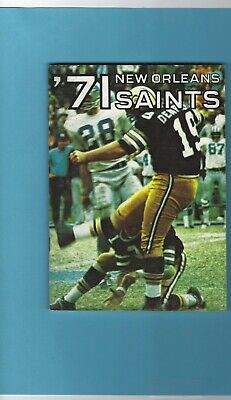 1971 New Orleans Saints NFL Media Guide Tom Dempsey & Joe Scarpati on cover