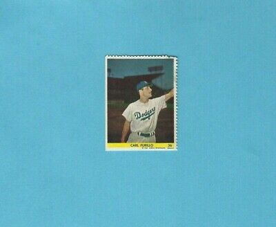 1949 Eureka Sportstamp #36 Carl Furillo Brooklyn Dodgers Baseball Card 