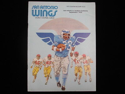 Sept. 7, 1975 World Football League Program – San Antonio vs. Southern Califo...